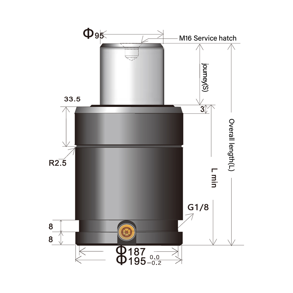 コンパクト窒素スプリング